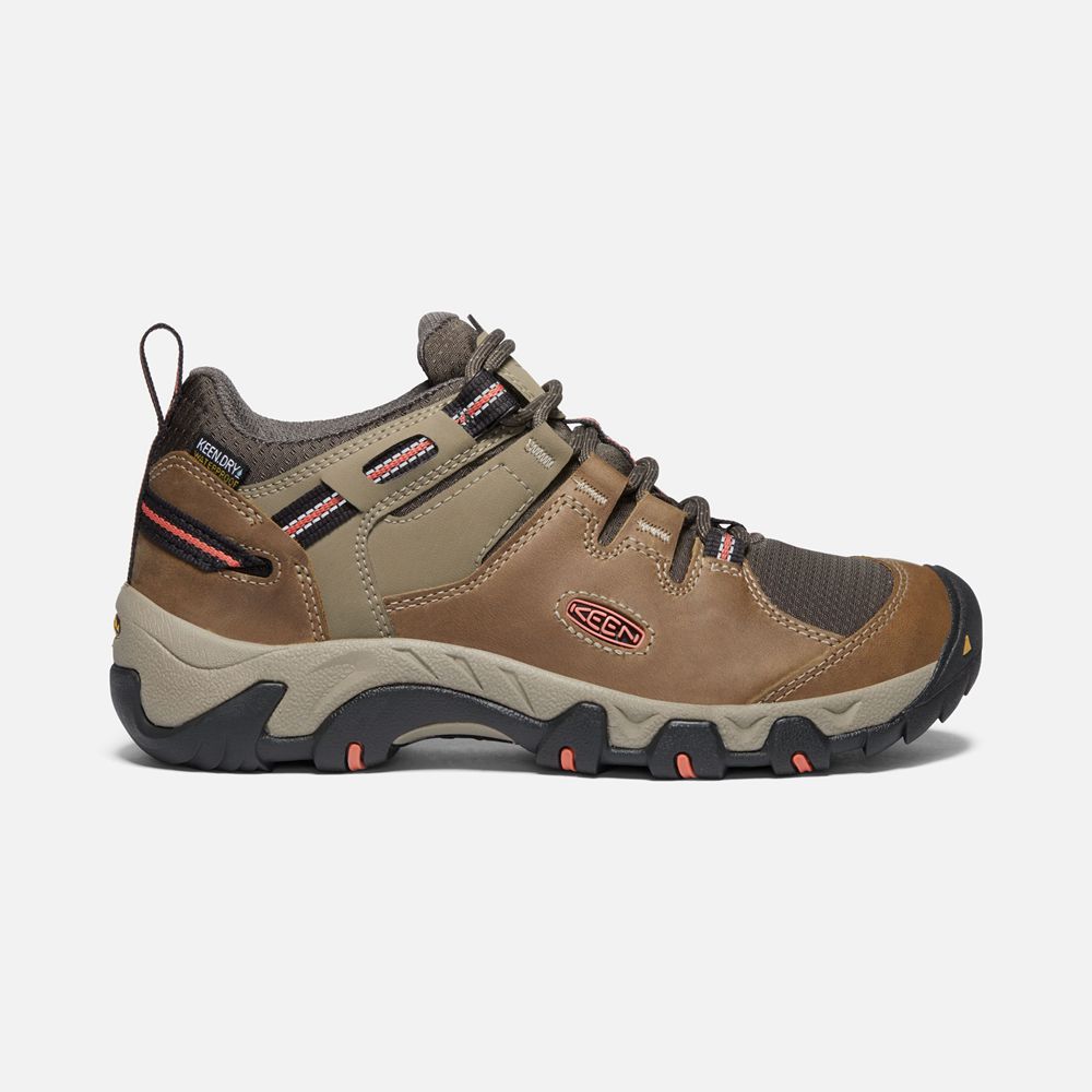 Keen Spor Ayakkabı Kadın Kahverengi/Mercan - Steens Waterproof Shoes - Türkiye IRAK71652